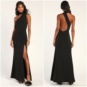 Lulu's Black Asymmetrical Dress